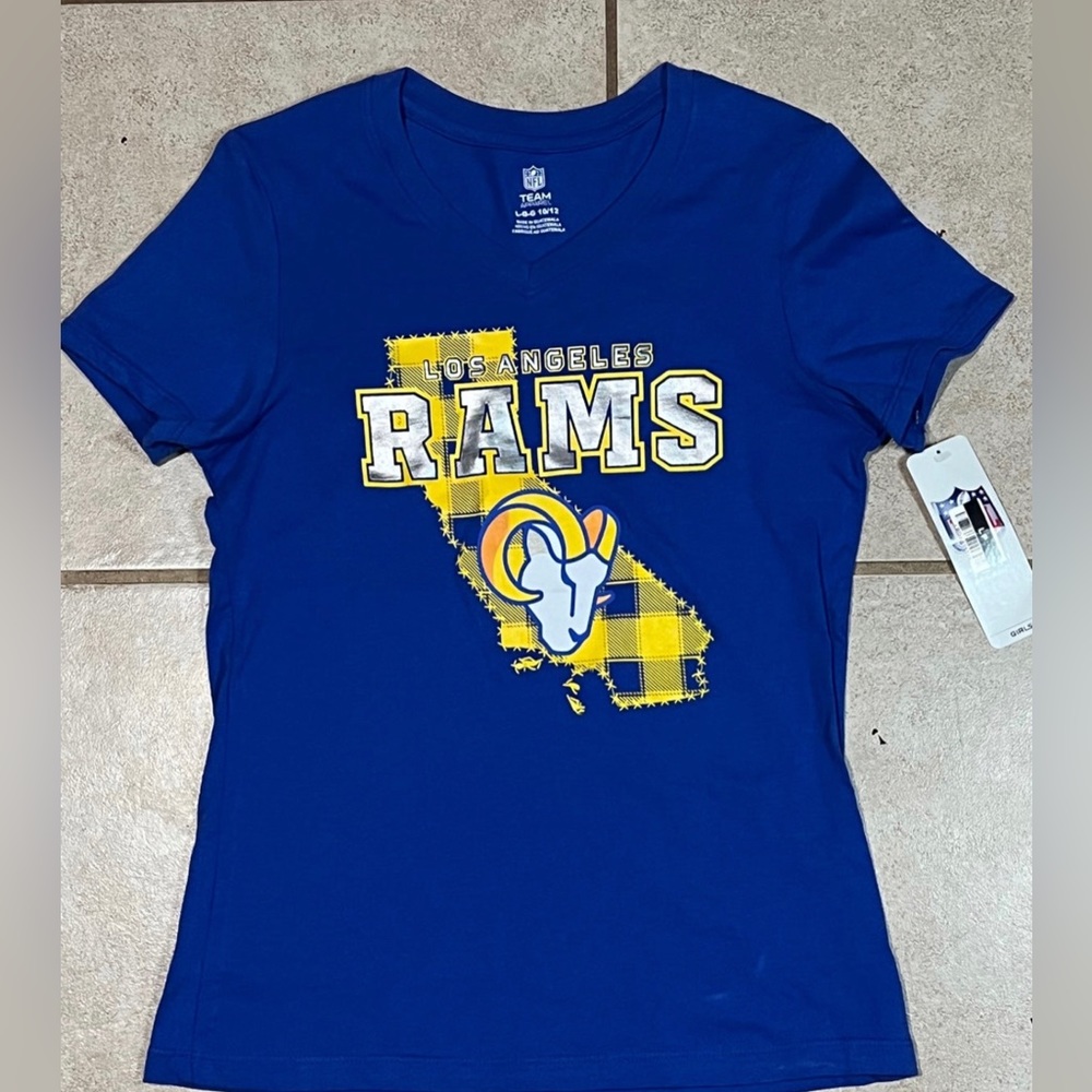 NFL Los Angeles Rams Girl Tshirt  L 10/12